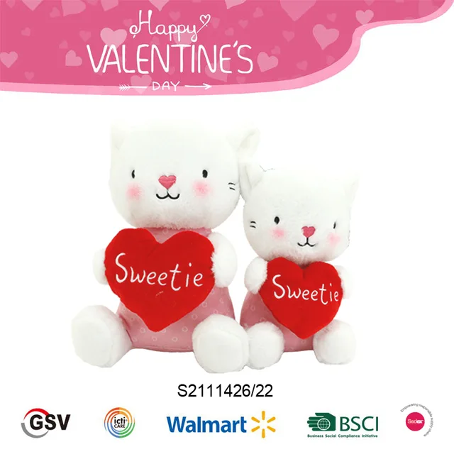 Valentine animals Cat GTST PLUSH TOY（S2111426/22）