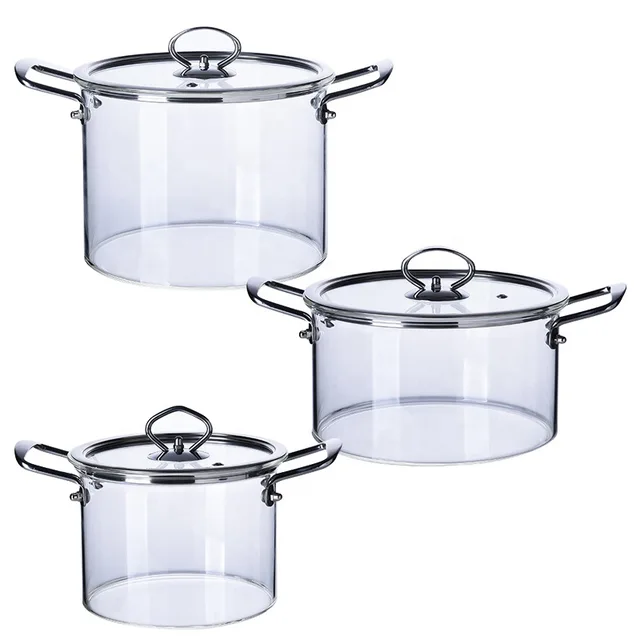 Glass cooking pot