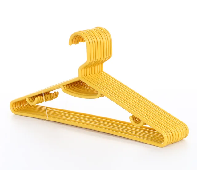 Light weight colorful plastic clothing hanger