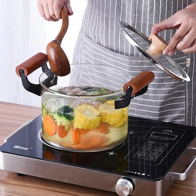 Glass cooking pot