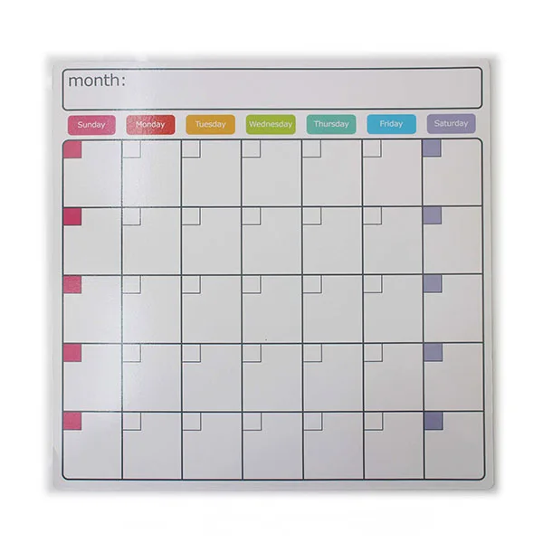 Magnetic Monthly Planner for Fridge, Whiteboard, Notice Board, Memo Board, Writing Board, Dry Erase Calendar Board