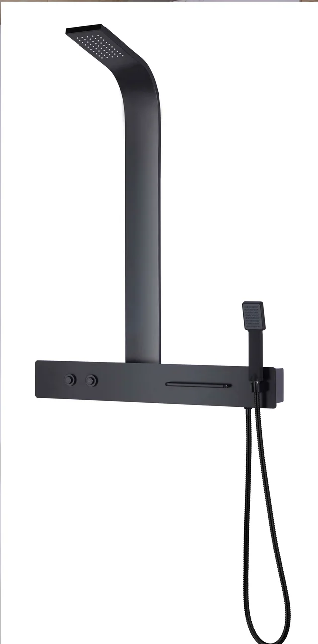 Black painting aluminium shower column ST-87143