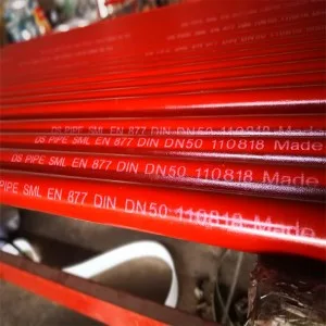 Cast iron pipe EN 877 SML pipe SML cast iron pipe fitting no hub pipe hubless pipe EN877