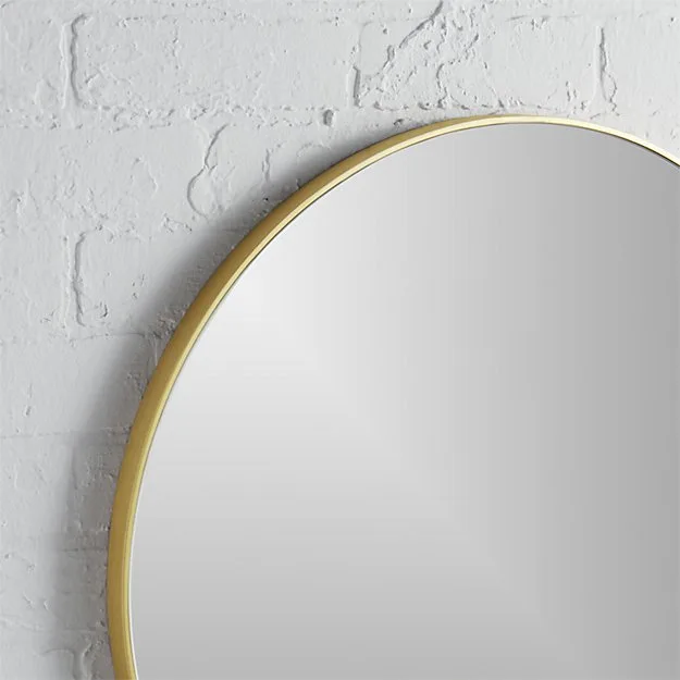 Wholesale Wall Hanging round Shape Modern Bathroom iron framed mirror
