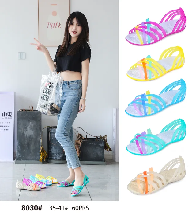 Classic soft colorful lady sandal for beach, going out