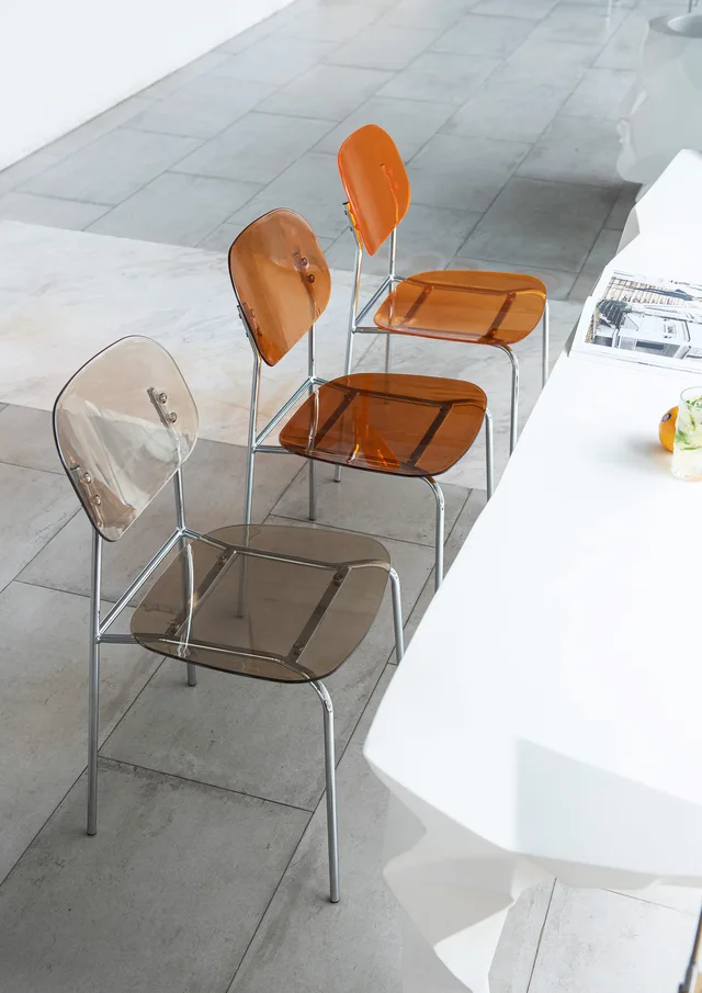 Clear dining chair