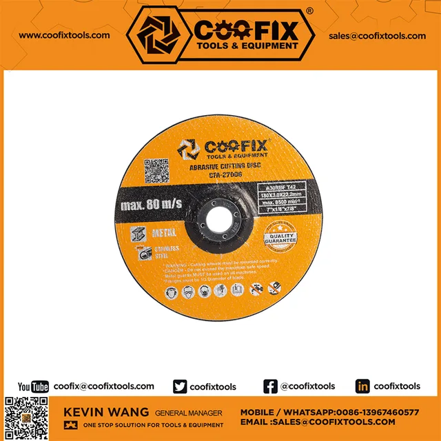 COOFIX CFA-27001 ABRASIVE CUTTING DISC HAND TOOLS MANUFACTURE FACTORY Hand tools hardware tools