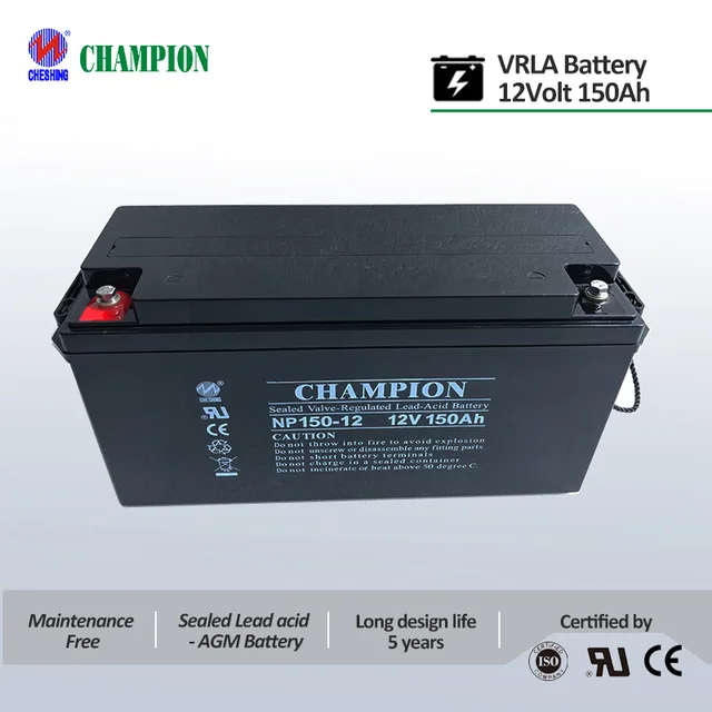 Champion 12V150AH VRLA Battery|Solar Battery|AGM Battery|UPS Battery|SMF Battery|Telecom Battery