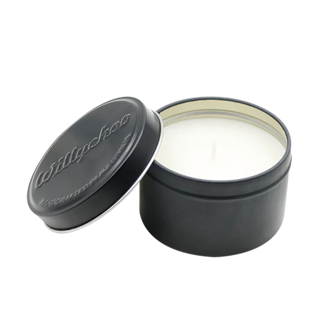 Scented tin candle