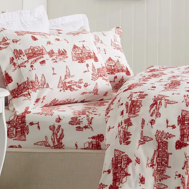 Velvet Plush Printed Sheet Set