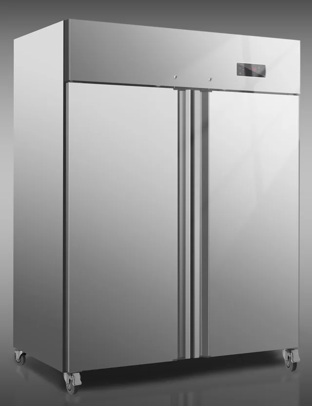 Frozen large two-door vertical cabinet