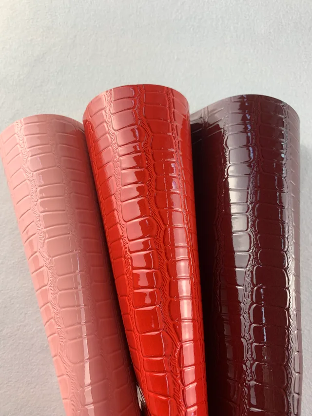 Glossy Embossin Artificial PU Leather,Stone Pattern