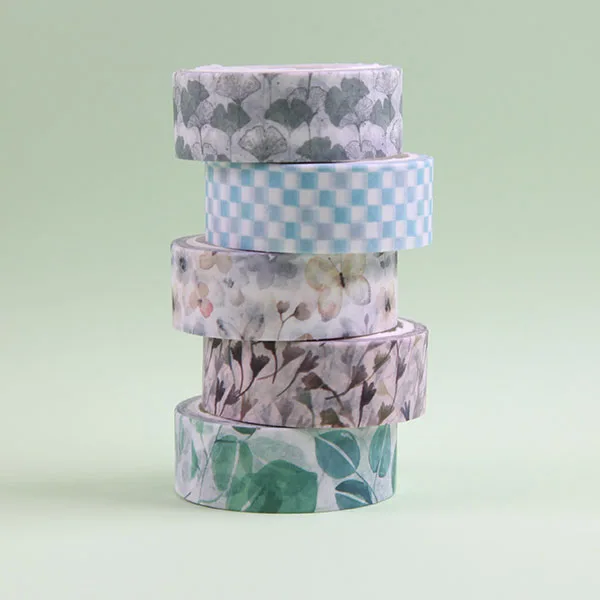 Plain color of flowers and plants washi tape