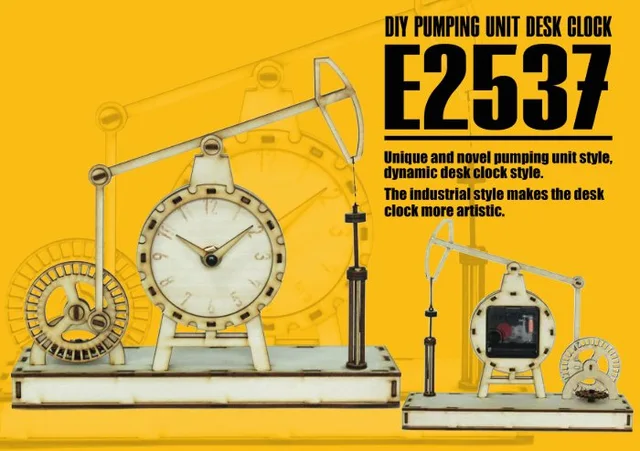 DIY Pumping unit desk clock---E2537