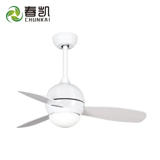 Good price 32 inch remote control ceiling fan 3 splint fan blades with LED lights