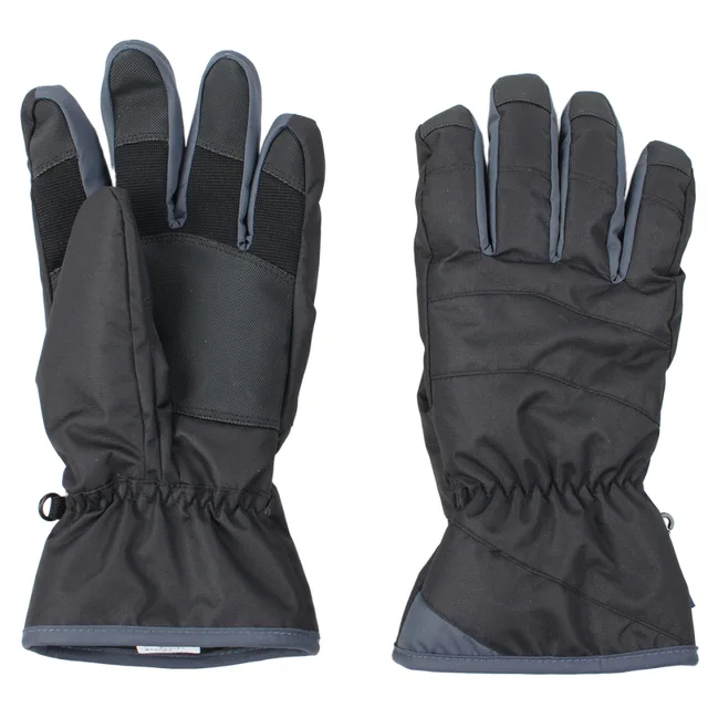 Ski Gloves with polyester outshell PU palm and polyester lining waterproof membrane for winter