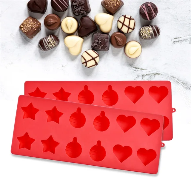 Food Grade Christmas Silicone Reusable 90 Cavity Candy Baking Mold Ice Cube Trays