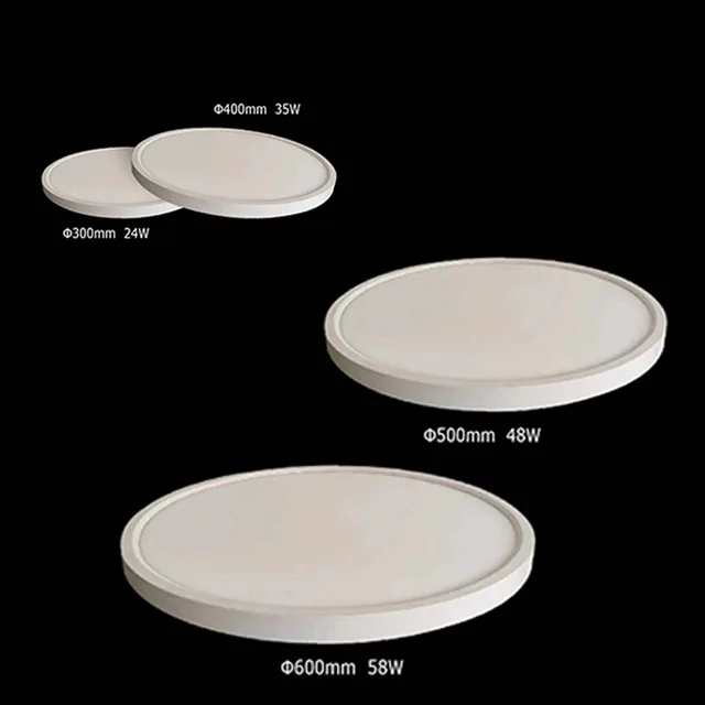 LED Round Flat Panel Light，LED Flush Mount Ceiling Light with Night Light