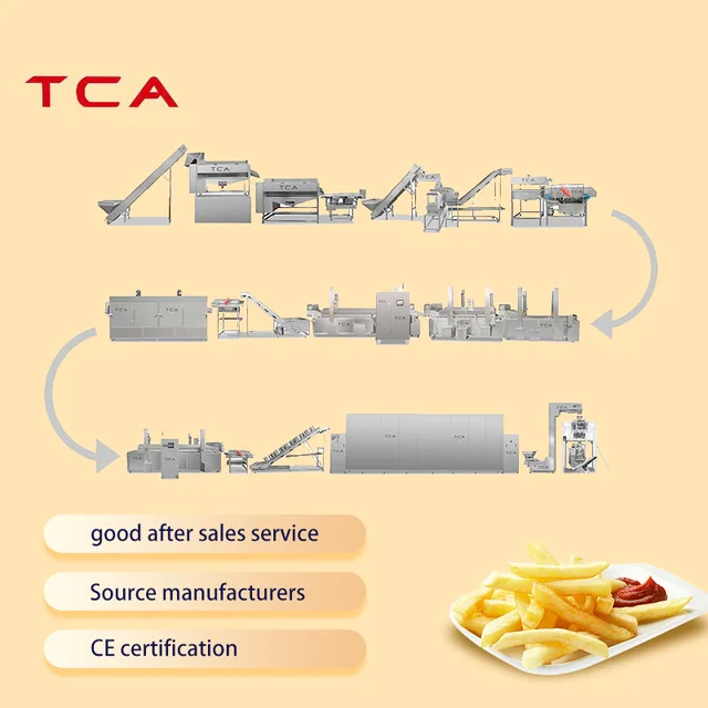 Frozen french fries production line / stainless steel frozen french fries snack making machinery