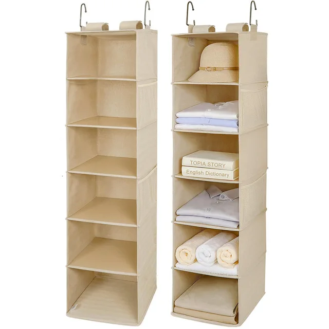6-Shelf Hanging Closet Organizers and Storage