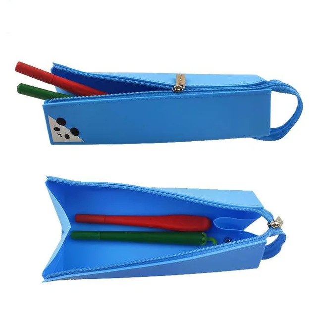 Silicone pencil bag