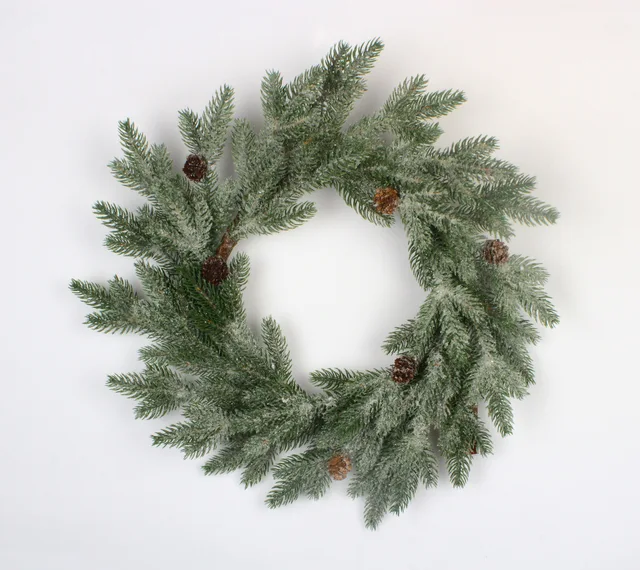 D40cm wreath for home decoration ice finish