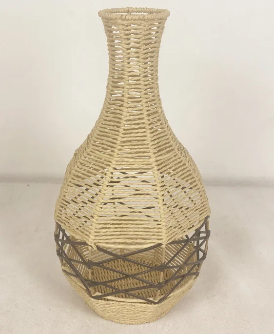 Zhengheshun Chinese Style paper rope PP woven vase