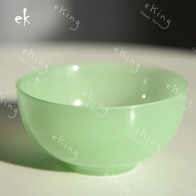 EKING glass bowl solid different milky color