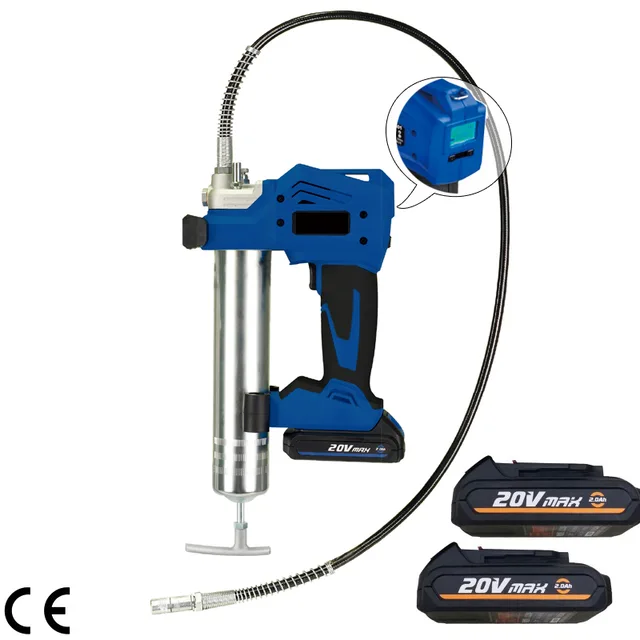 20V Li-ion Battery Cordless Grease Gun with LCD