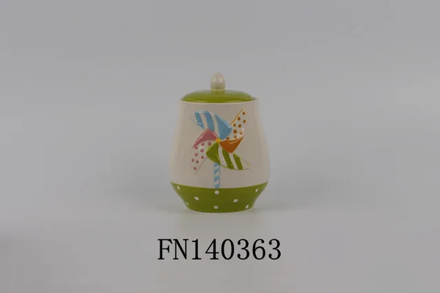 Ceramic handpainting sugar jar