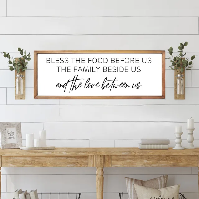 Solid wood frame text art decorative painting