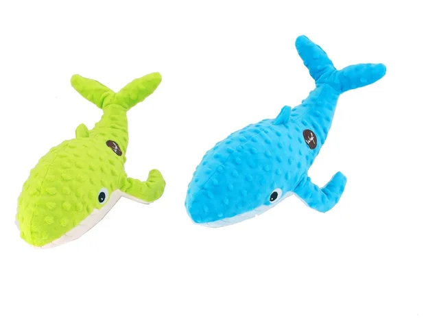 Bubble plush fish pet toy for dog with squeaker