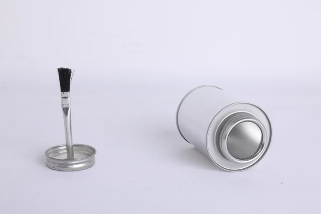 237ml PVC/CPVC glue matel tin can with brush or dauber ball