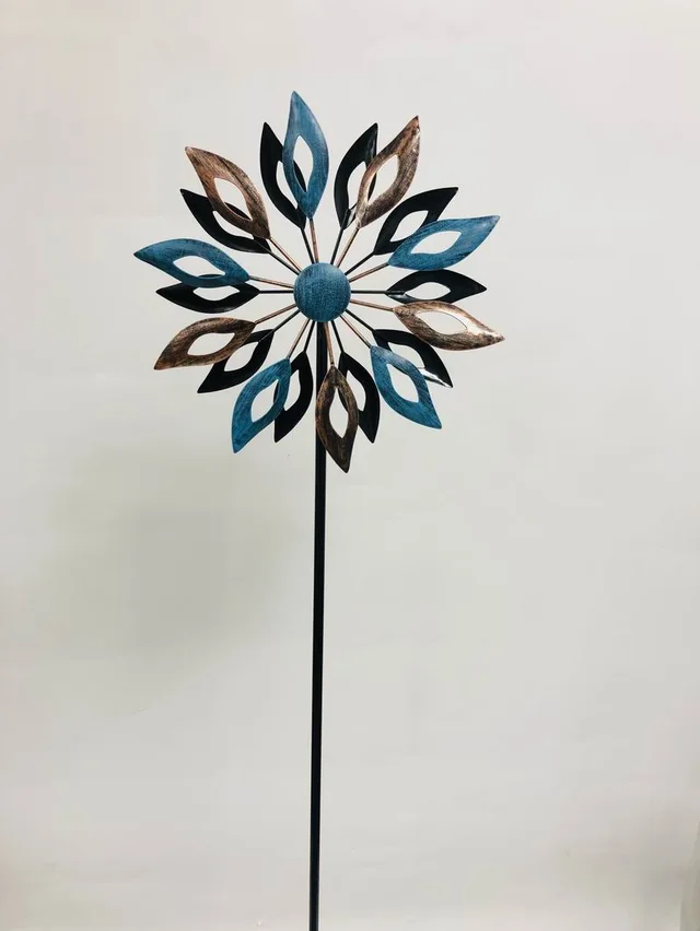 Outdoor garden iron windmill