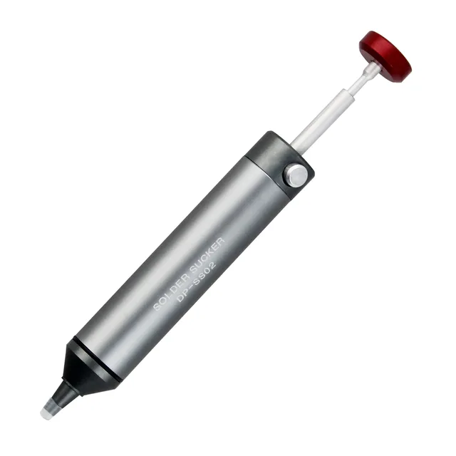 Desoldering Pump Solder Sucker Soldering Suction Pen Tin Durable Aluminum Body Silicone Nozzle