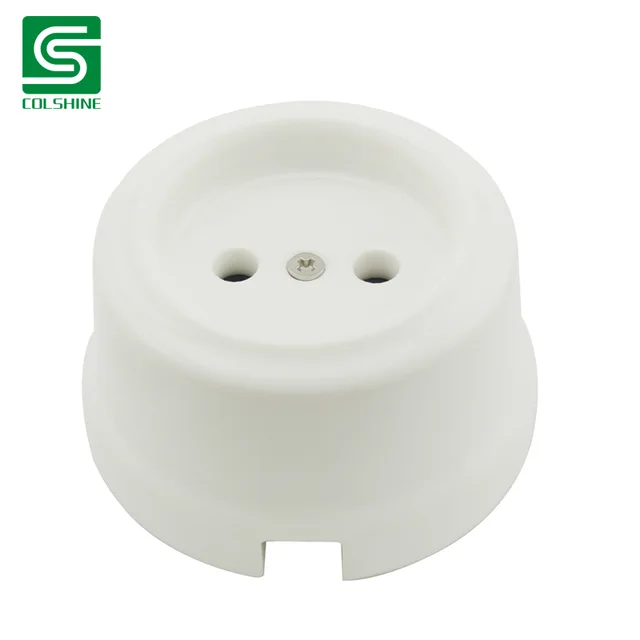Retro Porcelain Wall Socket Without Earth 10A