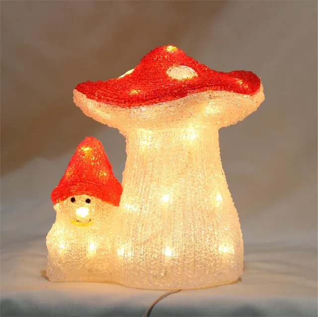 38L warm white LED acrylic mushroom