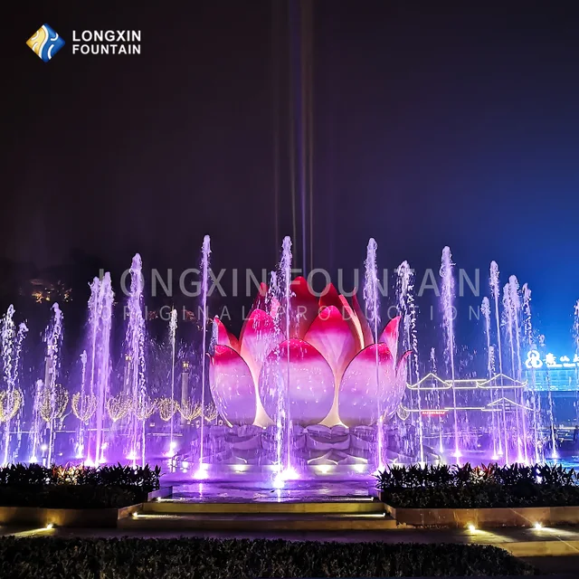 Leshan Giant Buddha Lotus Sculpture Dry Fountain