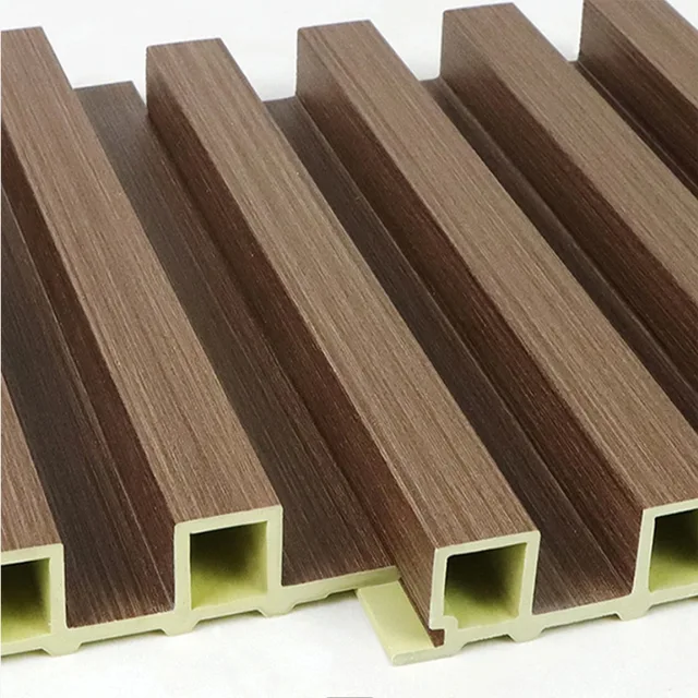 Wooden Grain PVC WPC Fluted Wall Panels for Decoration