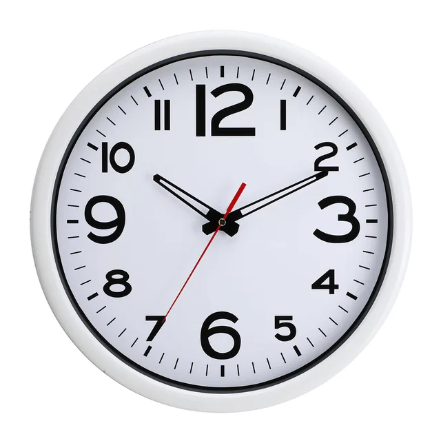Classical clock Round clock 12 inch wall clock Thick Frame Plastic Wall Clock 9167