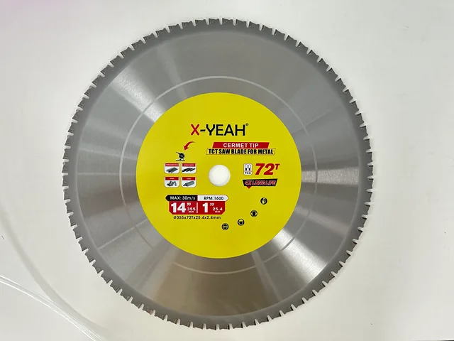 X-Yeah 355*72T TCT saw blade for Ferrous Metal Cutting