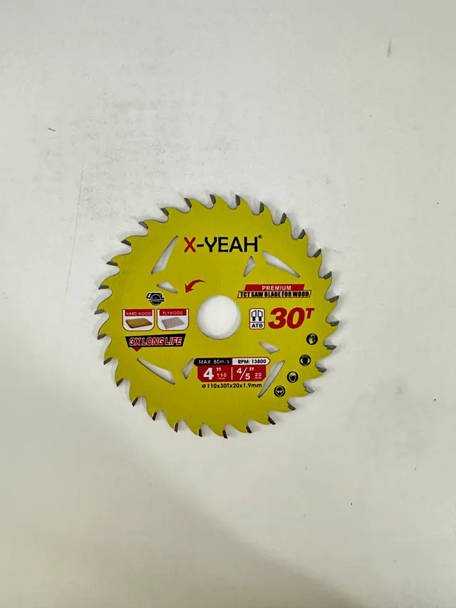 X-YEAH 4"*30T TCT Saw Blade for wood cutting