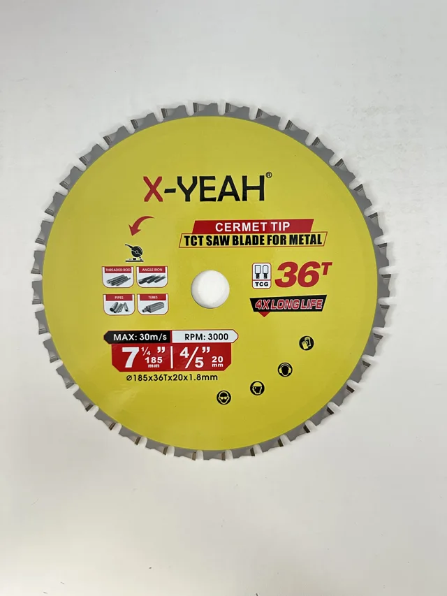X-YEAH 185X36T TCT saw blade for Ferrous Metal Cutting