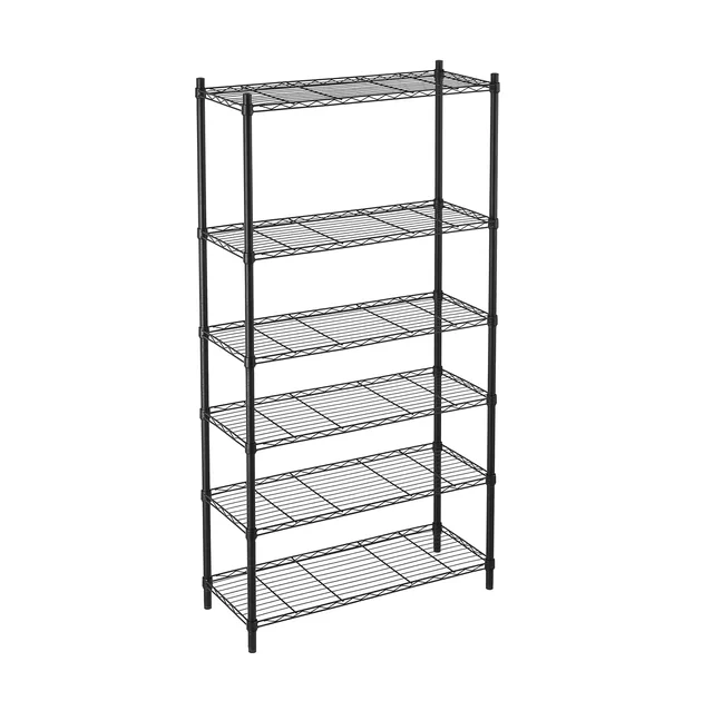 Black 6 layer shelf