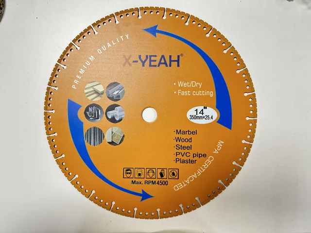 X-Yeah 350mm Vacuum brazed diamond saw blade All Purpose Cutting Blades 7 Inch Cut Off Wheels