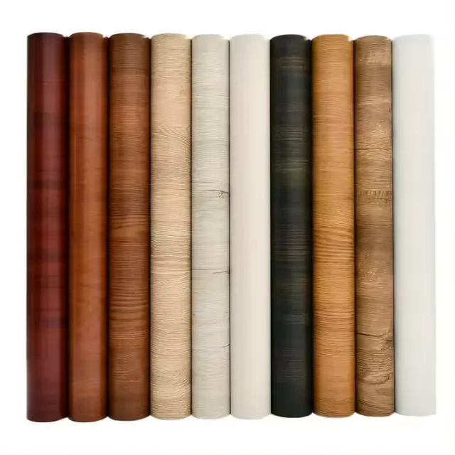 PVC decor Film Wooden Grain PVC lamination film for Vacuum Membrane Press Processing and Furniture