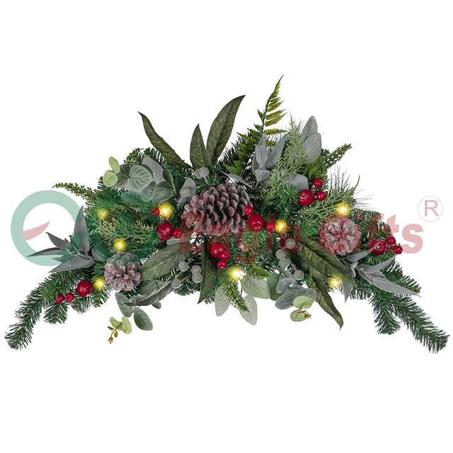 Christmas wreath & garland，Xmas Swag, Christmas ornament, Christmas deco, Seasonal decoration