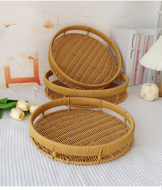 Round plate premium French bread basket
