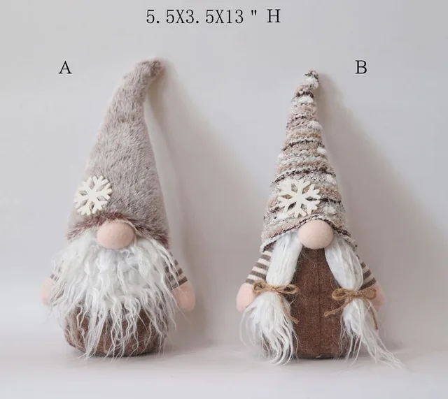Light Brown Collection Gnome Ornament Christmas Decoration
