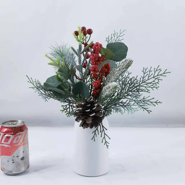 35cm H Christmas floral in ceramic pot
